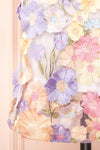 Ovidia Pastel Floral Short Halter Dress | Boutique 1861 bottom close-up