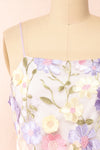 Ovidia Pastel Floral Short Halter Dress | Boutique 1861 front close-up
