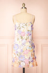 Ovidia Pastel Floral Short Halter Dress | Boutique 1861 back view