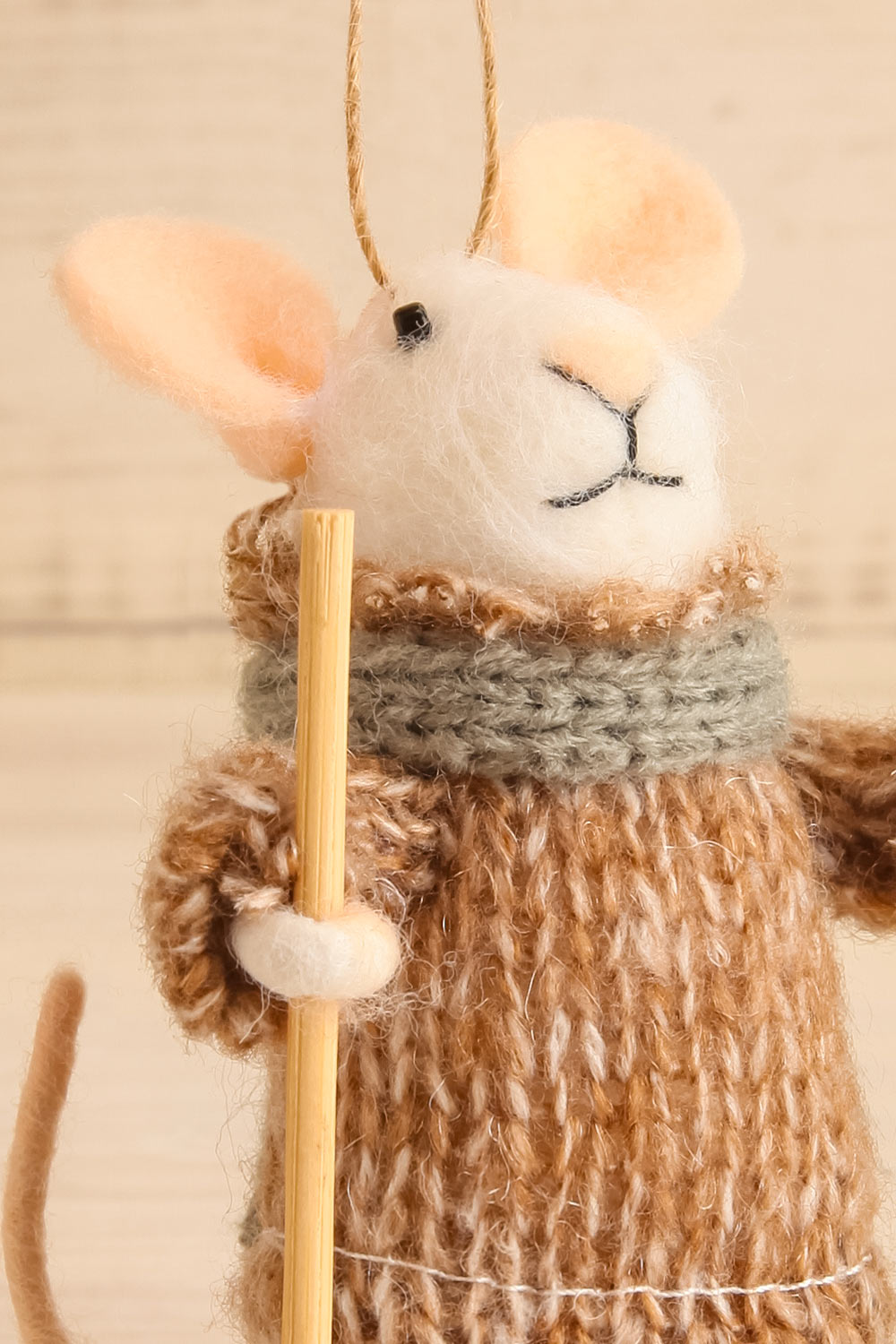 Sporty Mouse Holiday Ornament - 3 Options | Maison garçonne octavia close-up