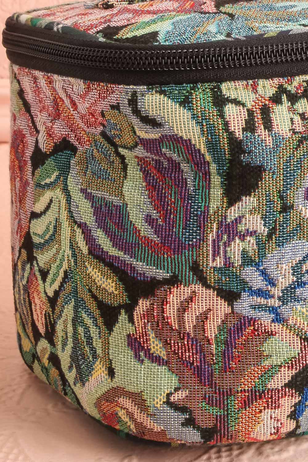 OIivette Floral Jacquard Make-Up Bag | Boutique 1861 close-up