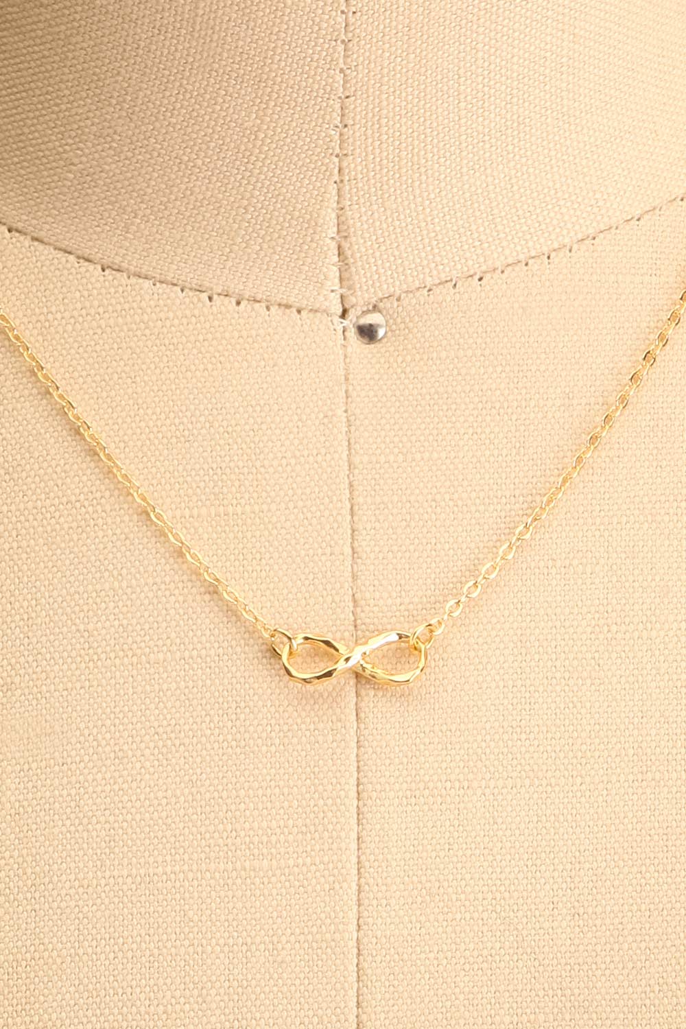 Omega Infinity Pendent Gold Necklace | Boutique 1861 close-up