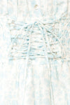 Operetta White Short Dress w/ Floral Pattern | Boutique 1861 fabric