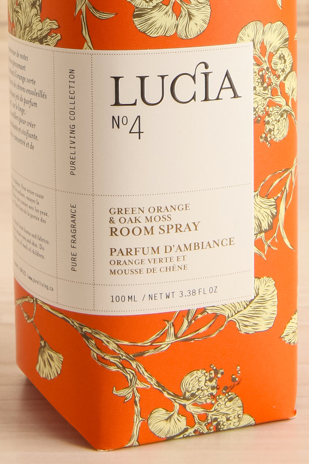 Green Orange and Oak Moss Room Spray by Lucia | Maison garçonne box close-up