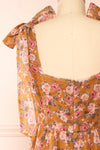 Orilee Floral A-Line Midi Dress | Boutique 1861 back close-up