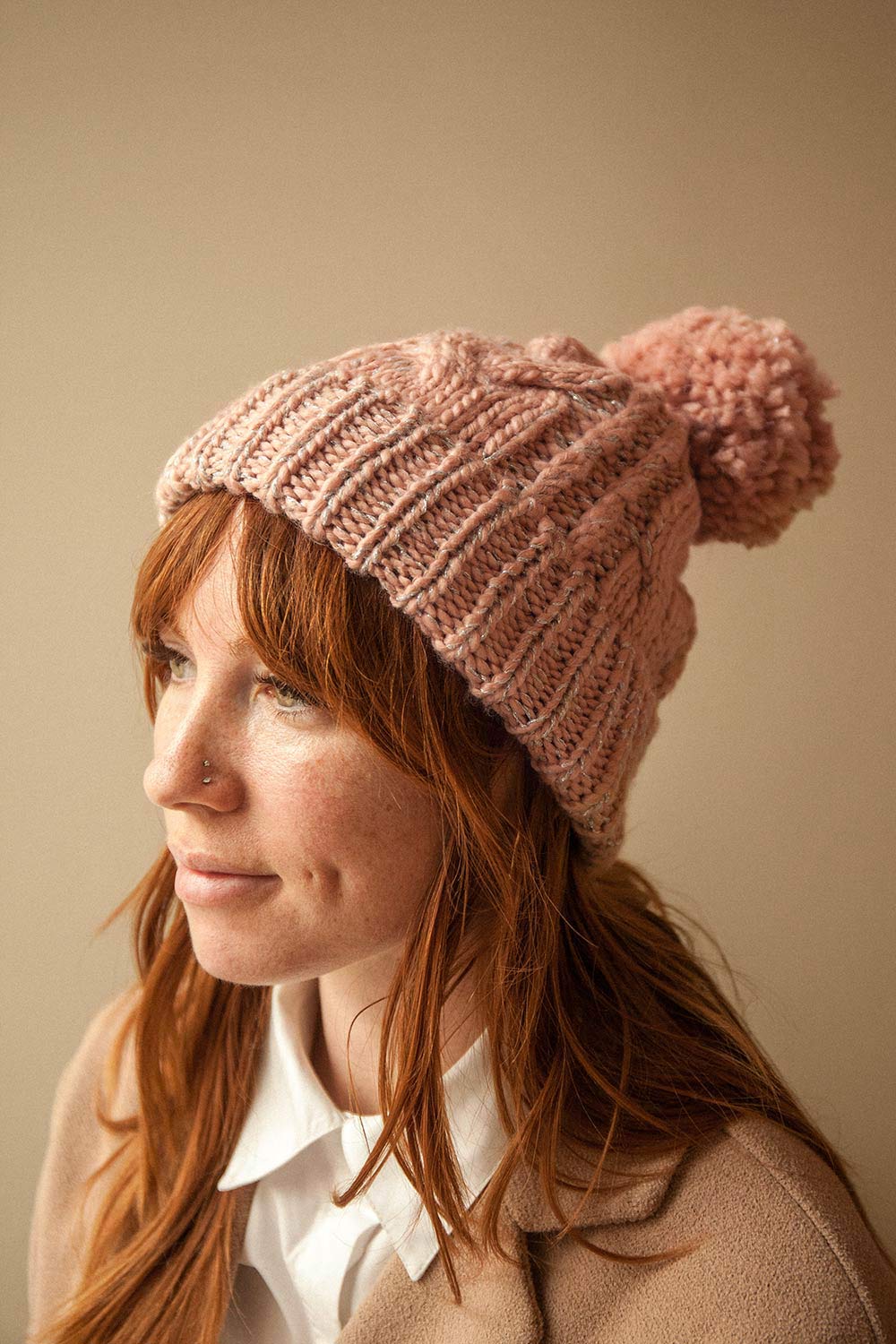 Orion Pink | Knit Tuque w/ Pompom