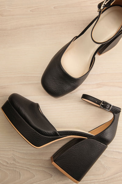 Oslaux Black High-Heeled Platform Shoes | La petite garçonne