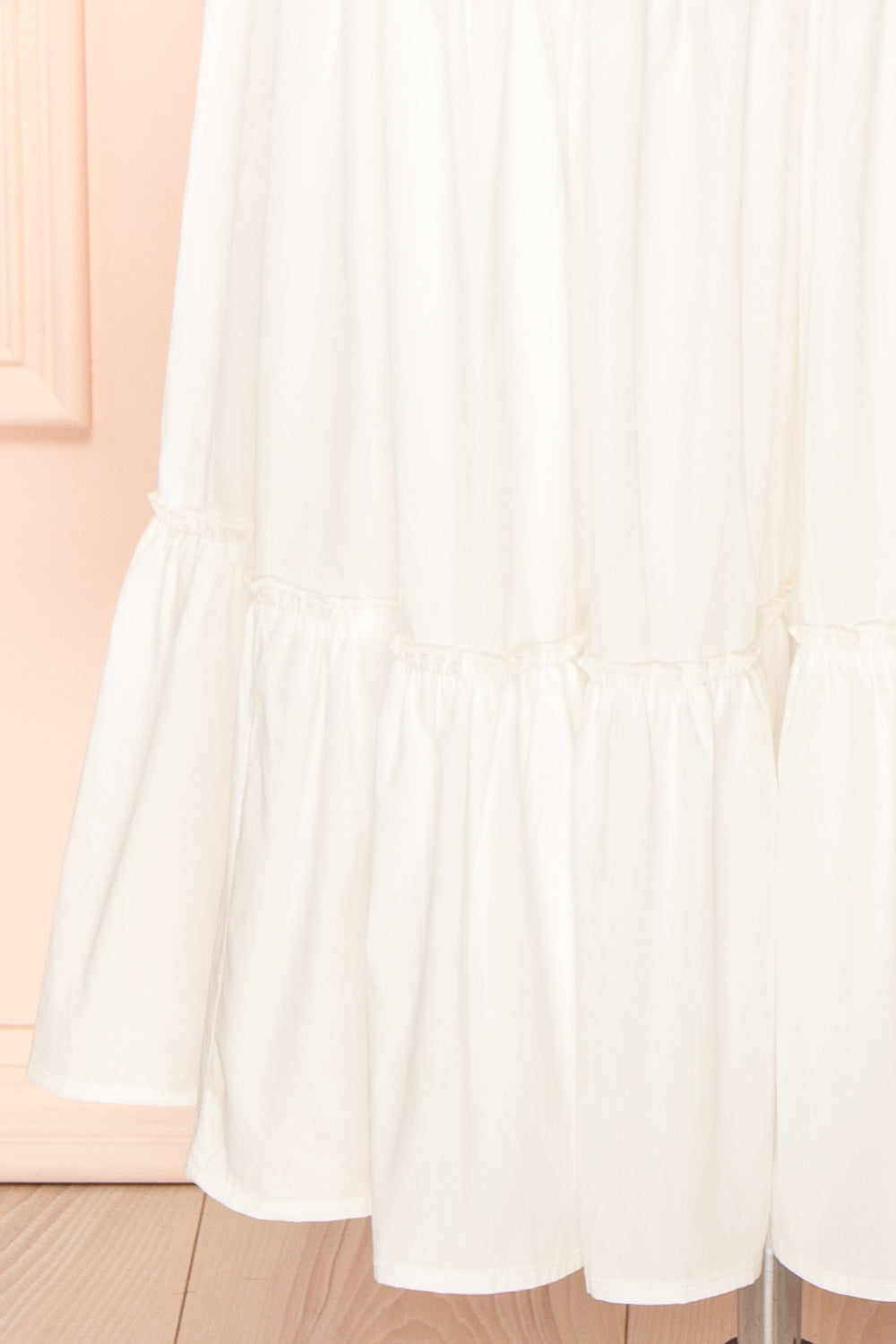 Ousmanne White Popeline Maxi Skirt w/ Elastic Waist | Boutique 1861 bottom