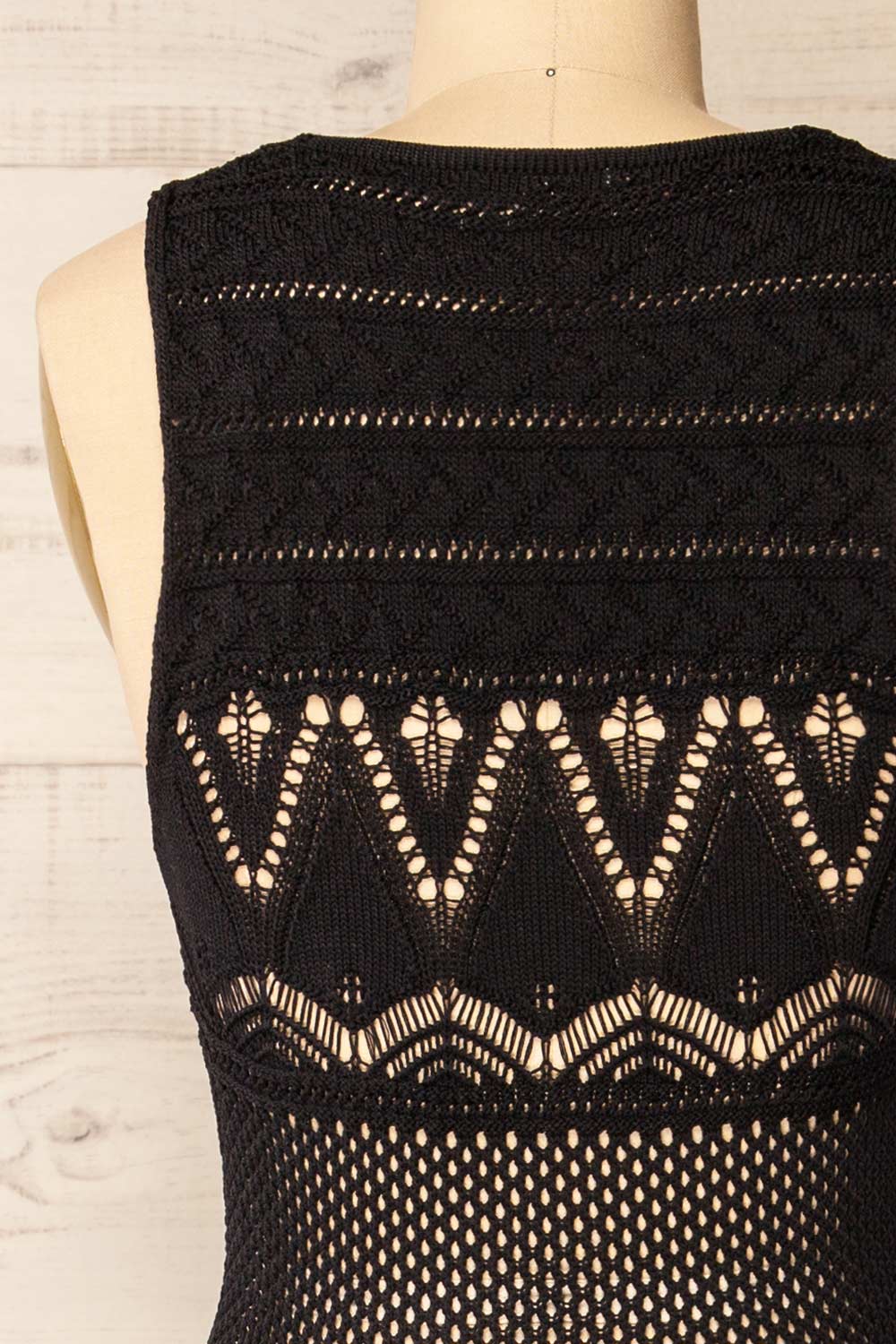 Ozma Black | Crochet Midi Dress