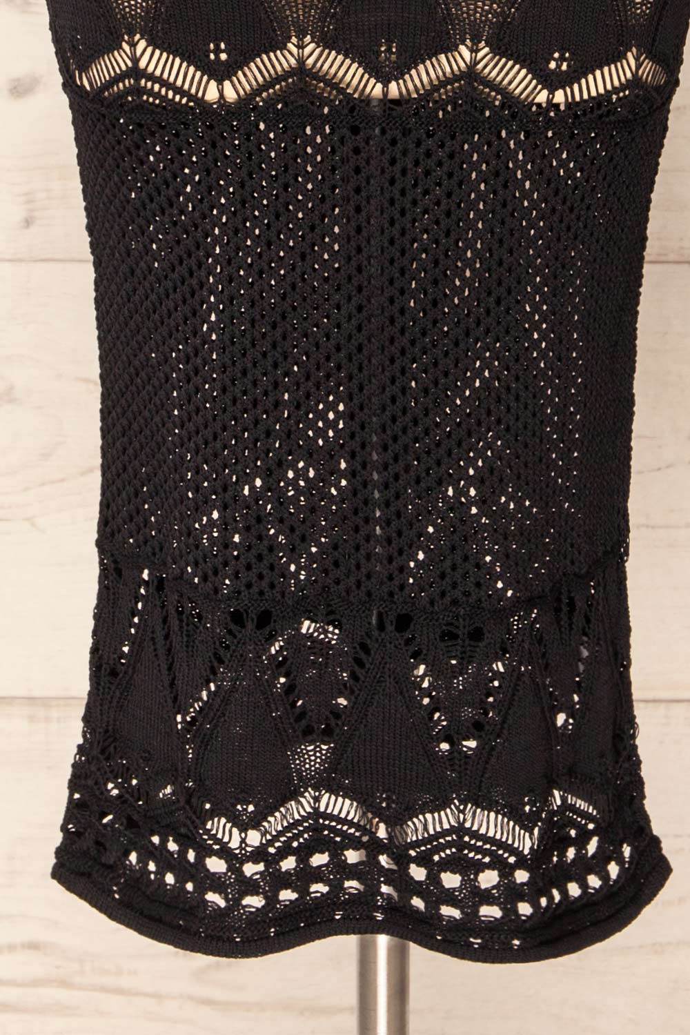 Ozma Black | Crochet Midi Dress