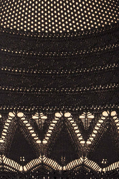 Ozma Noir | Robe Mid en Crochet