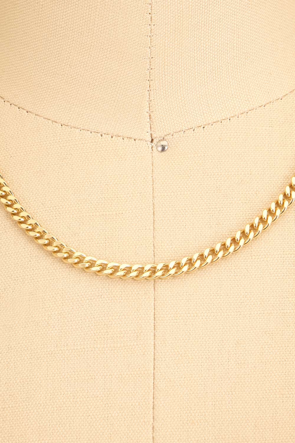 Pandia Gold Minimalist Chain Necklace | La petite garçonne close-up