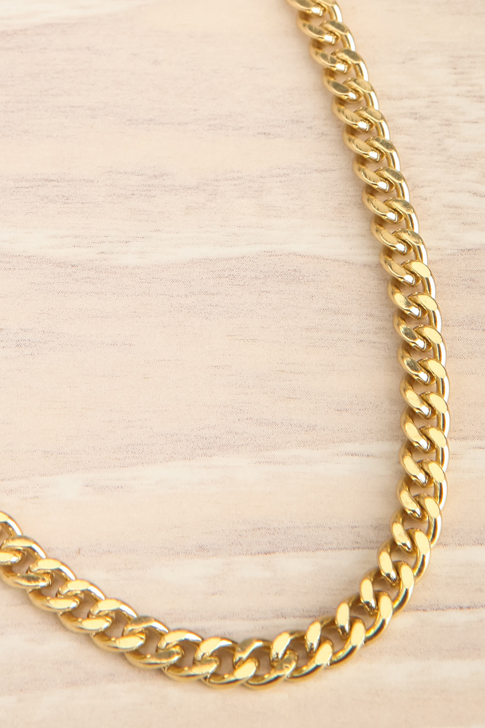 Pandia Gold Minimalist Chain Necklace | La petite garçonne flat close-up