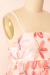 Paolina Short Pink Floral Babydoll Dress | Boutique 1861 side