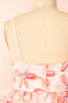 Paolina Short Pink Floral Babydoll Dress | Boutique 1861 back