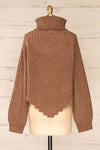 Paramaribo Brown Asymmetrical Knit Sweater | La petite garçonne  back view