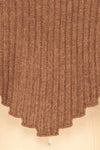 Paramaribo Brown Asymmetrical Knit Sweater | La petite garçonne fabric