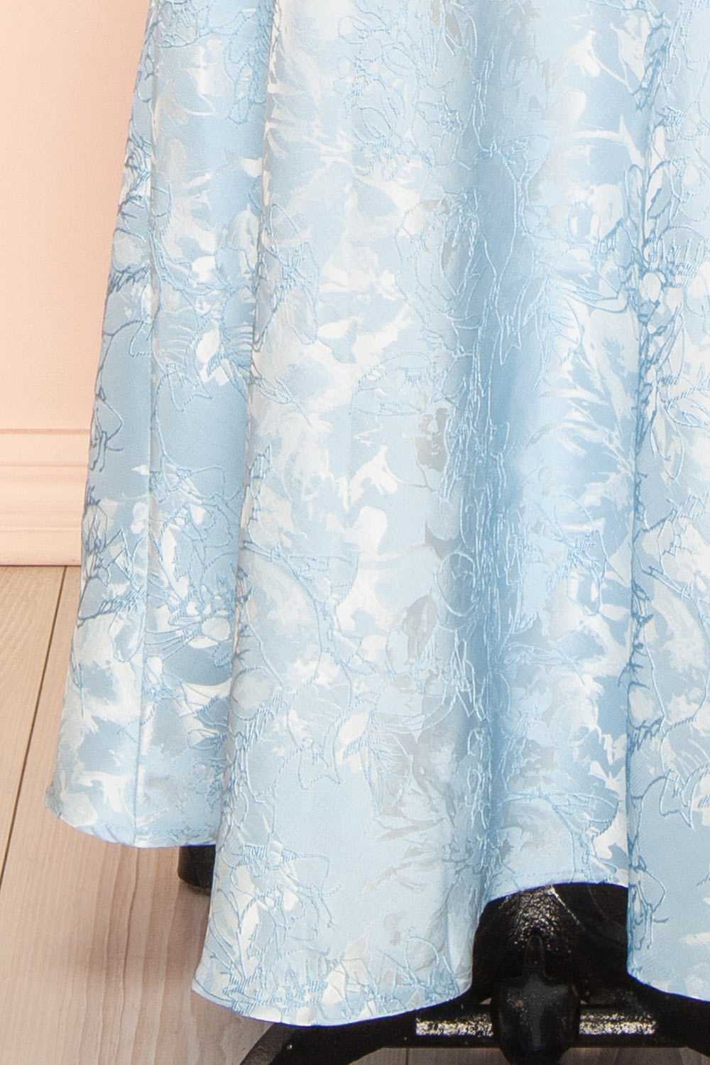 Parisia Blue Textured Maxi Mermaid Dress | Boutique 1861 bottom