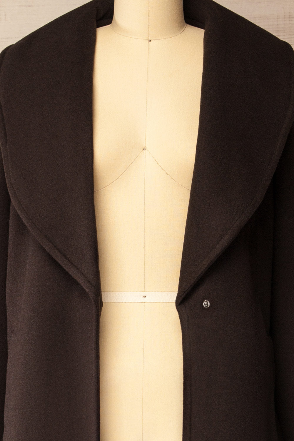 Parma Long Brown Coat with Belt | La petite garçonne oepn