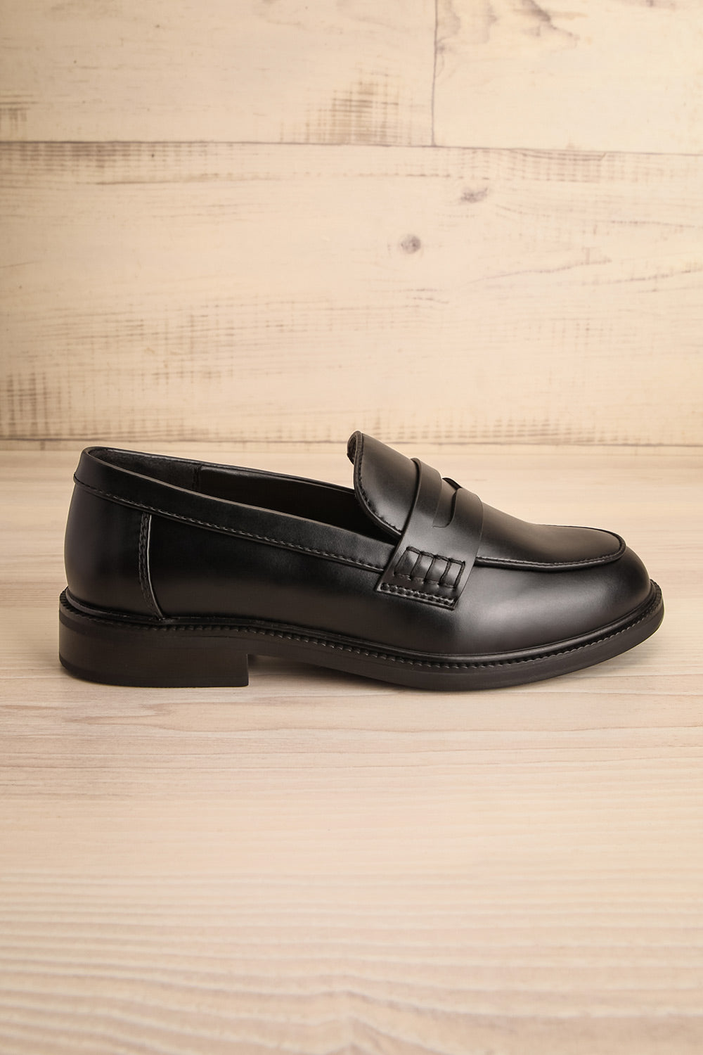 Pasco Black Loafers | La petite garçonne view
