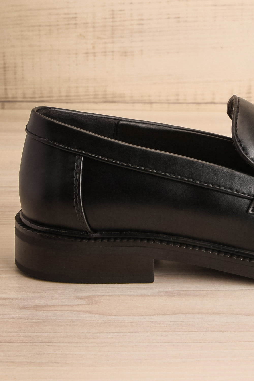 Pasco Black Loafers | La petite garçonne heel