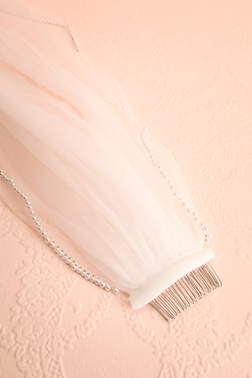 Patience Ivory Wedding Veil with Pearls | Boudoir 1861 details