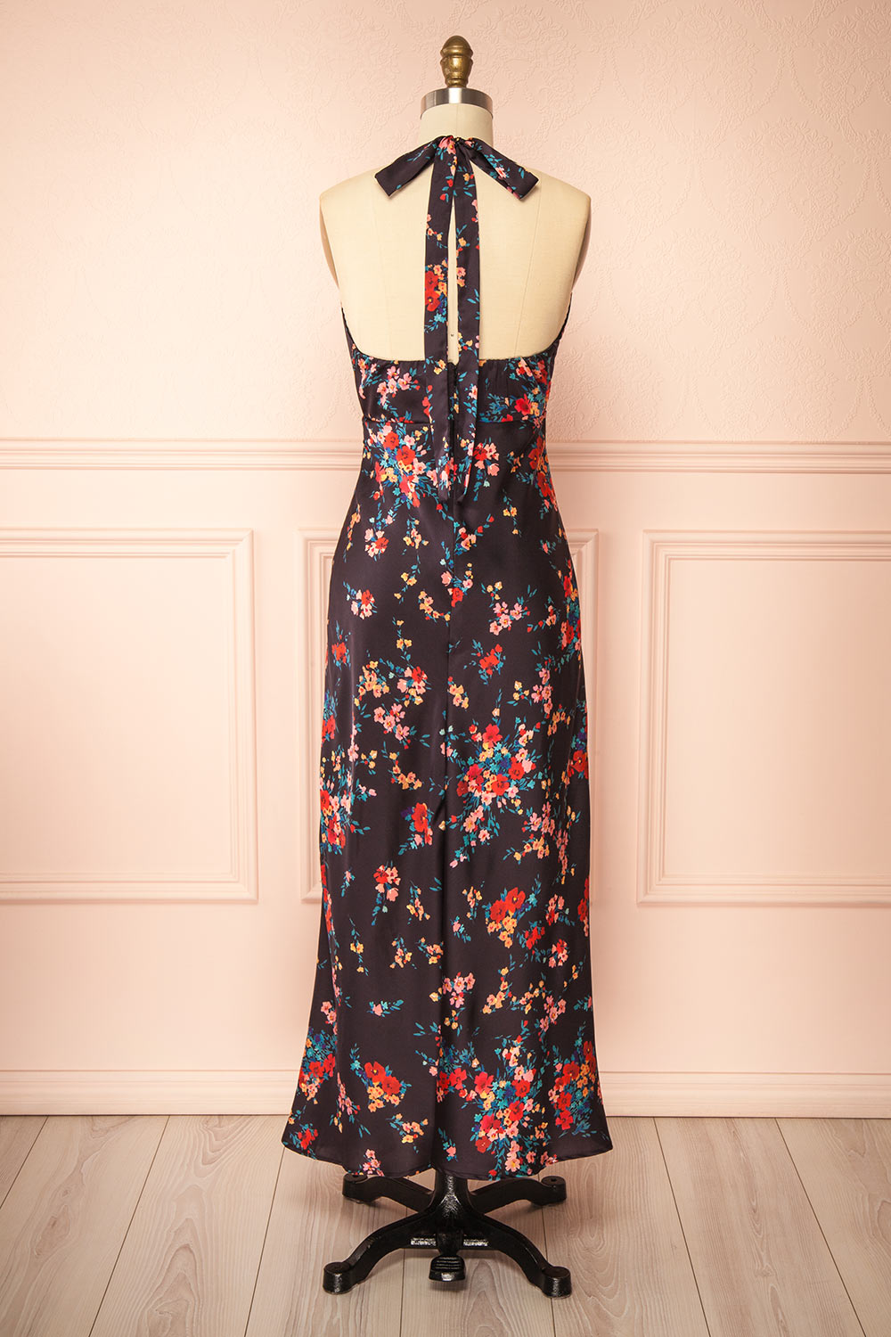 Patrice | Robe Maxi Floral avec Encolure Licou