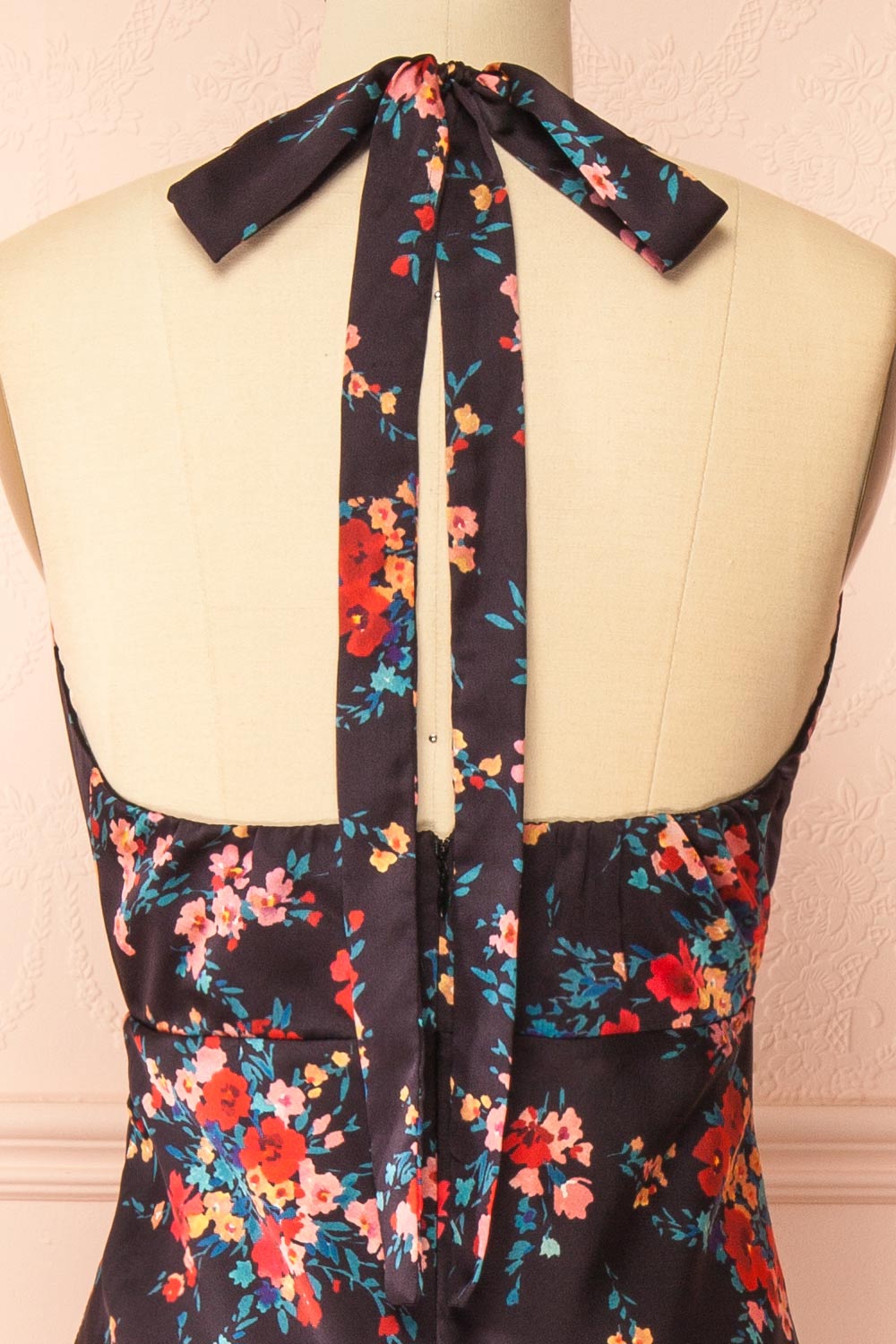 Patrice | Robe Maxi Floral avec Encolure Licou