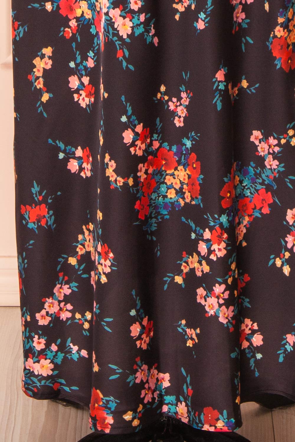 Patrice | Robe Maxi Floral avec Encolure Licou