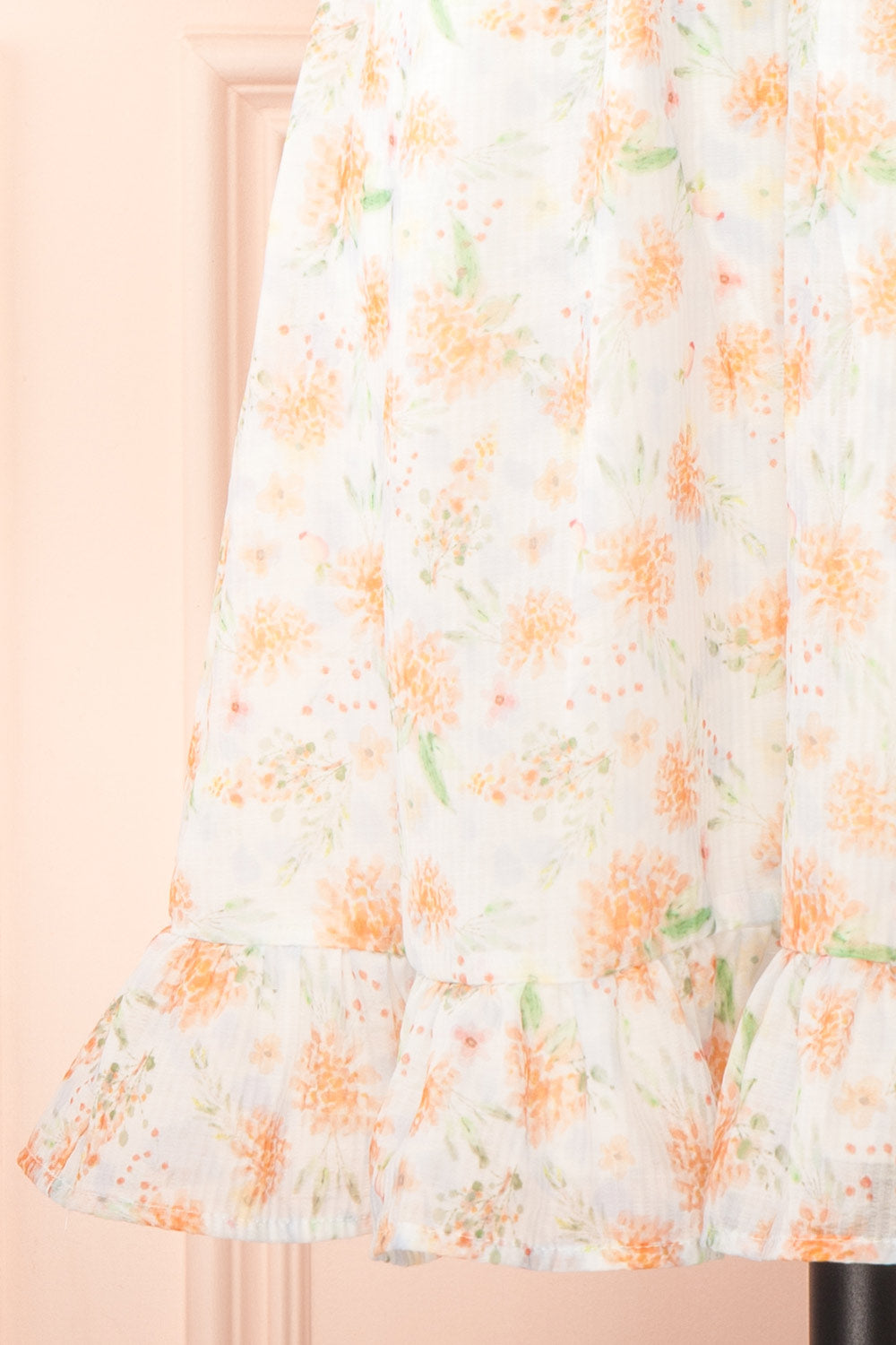 Pattie Short Floral Dress w/ Plunging Neckline | Boutique 1861 bottom