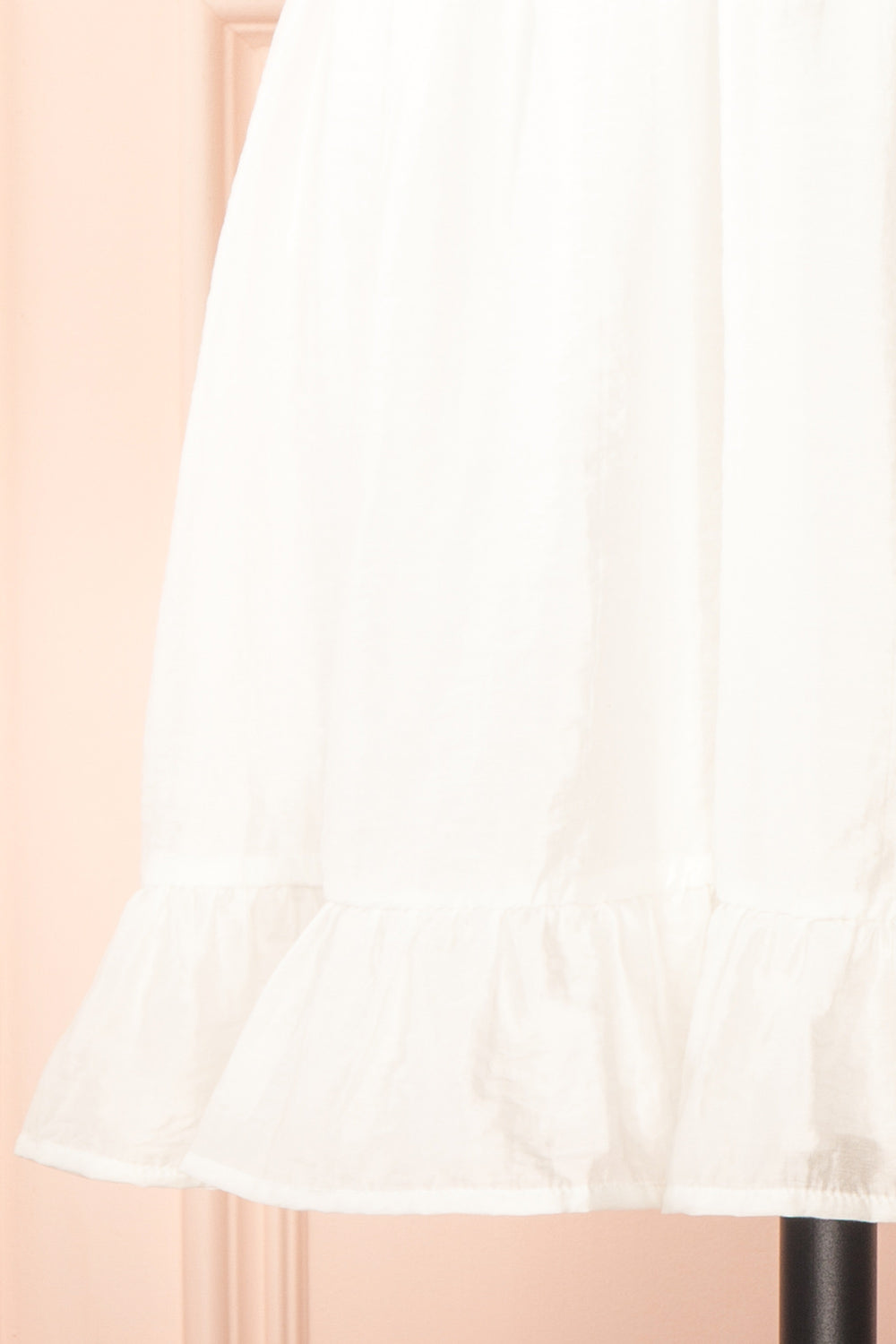 Pattiesun Short White Dress w/ Flower Appliqués | Boutique 1861 bottom
