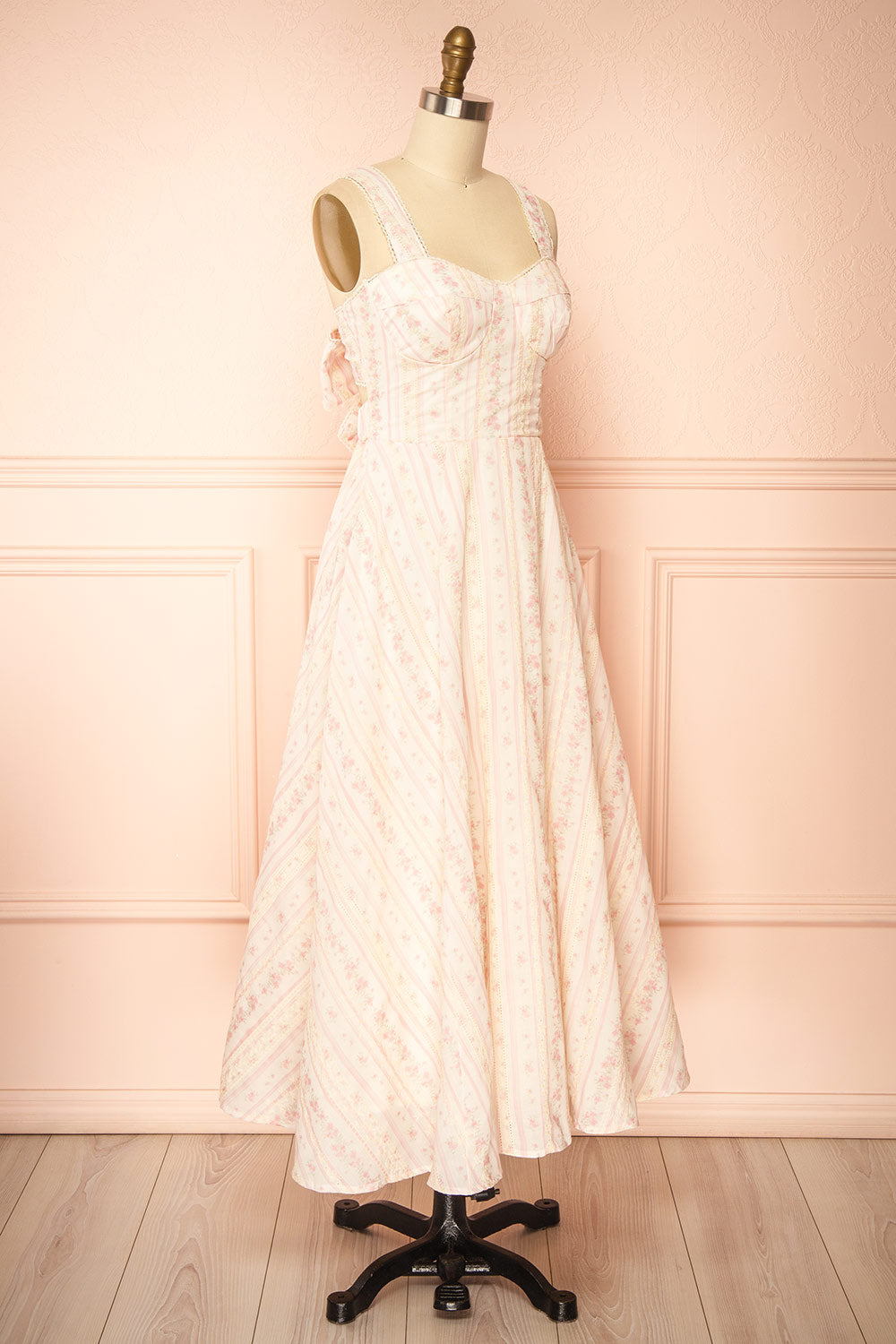 Payse Floral Maxi Dress with Tie-Back | Boutique 1861 side view