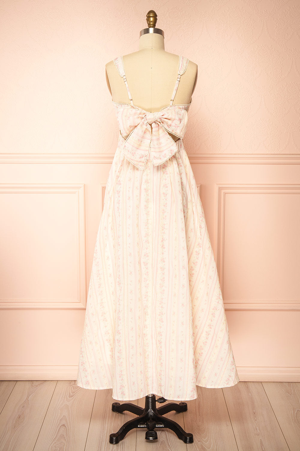 Payse Floral Maxi Dress with Tie-Back | Boutique 1861 back view