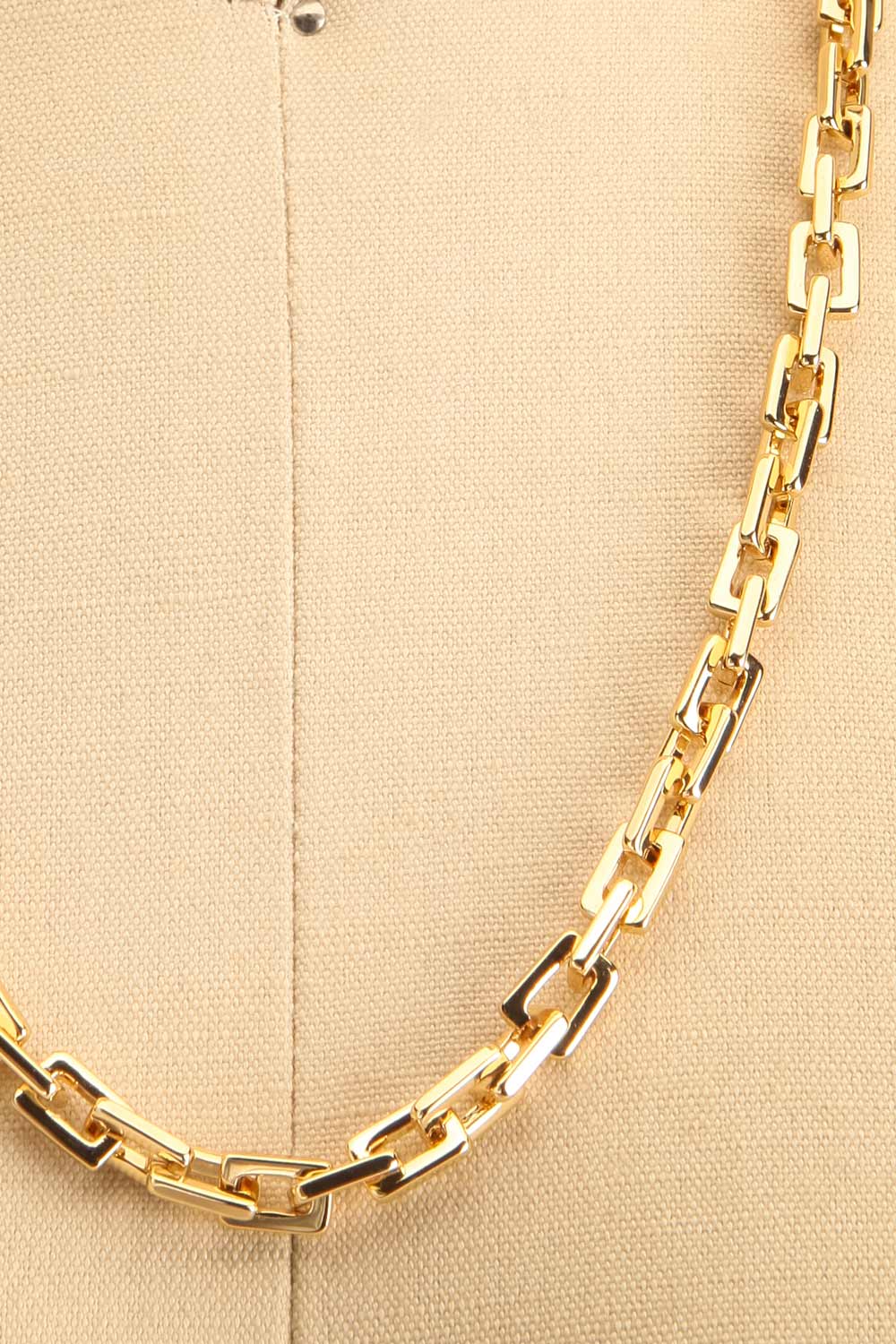 Pegeia Gold Cable Chain Necklace | La petite garçonne close-up