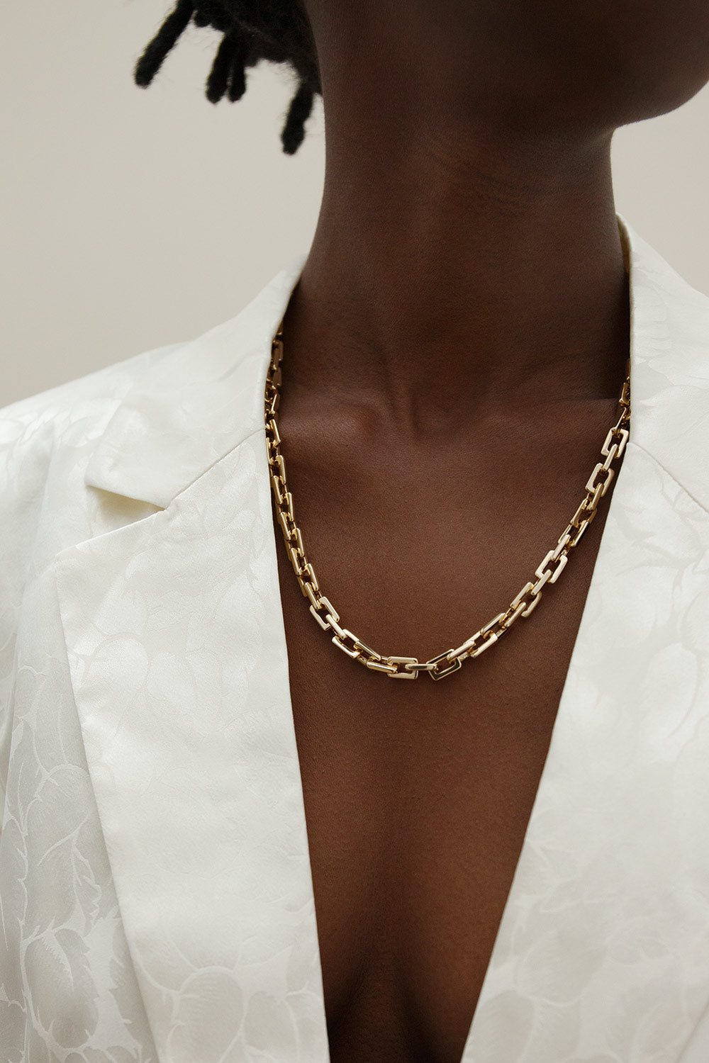 Pegeia Gold Cable Chain Necklace | La petite garçonne