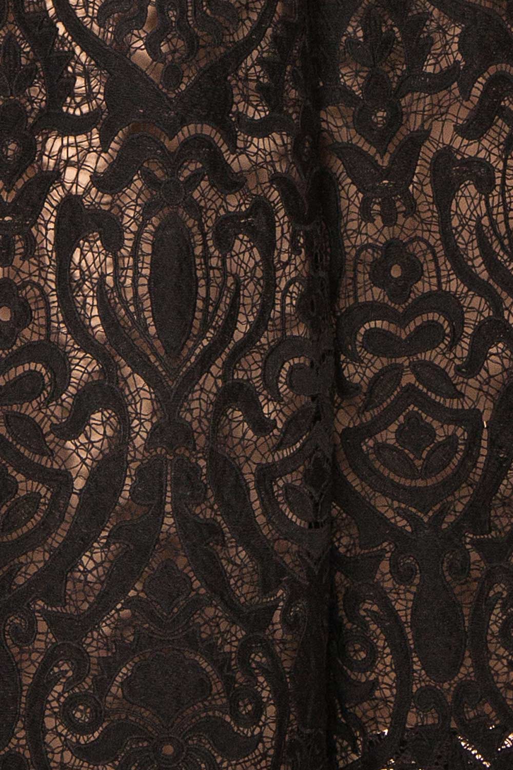 Penny Black Lace Jumpsuit with Wide-Leg | Boutique 1861 fabric 