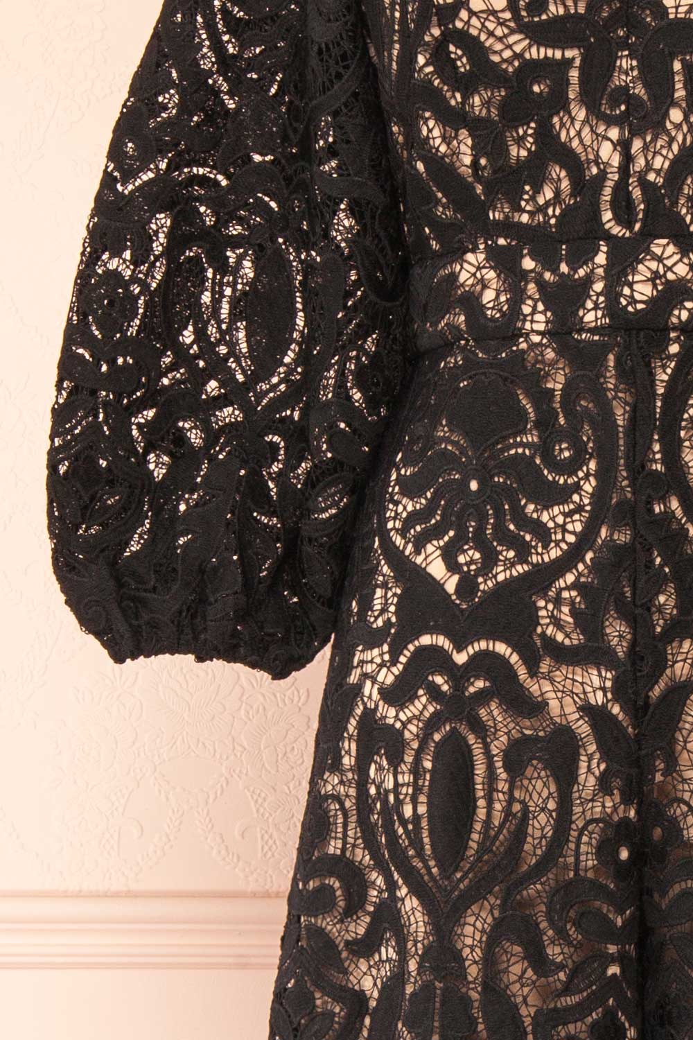 Penny Black Lace Jumpsuit with Wide-Leg | Boutique 1861 sleeve