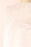 Perrine Light Pink Faux Fur Vest | Boutique 1861 back close-up