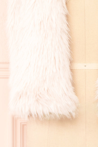 Perrine Light Pink Faux Fur Vest | Boutique 1861 bottom