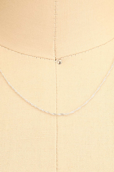 Perry Silver Plated Twist Chain Necklace | La petite garçonne  close-up