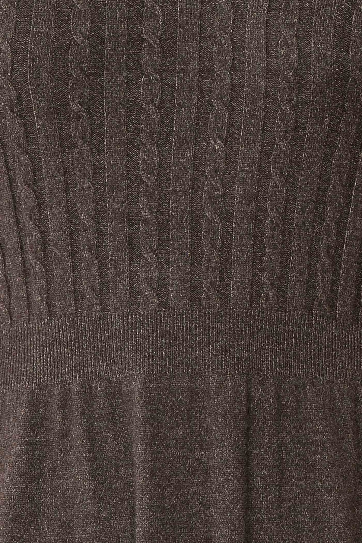 Pertina Dark Grey | Short Knit Dress with Long Sleeves