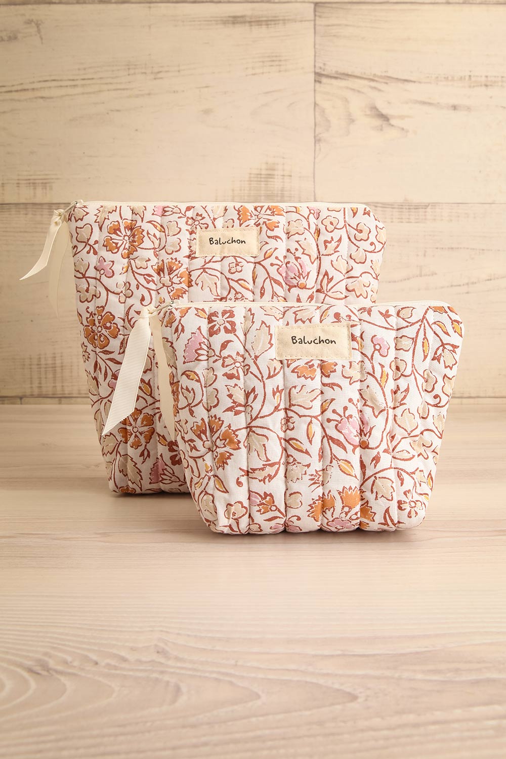Pesanteur Ivory Floral Cosmetic Bag - 2 Options | Maison garçonne both