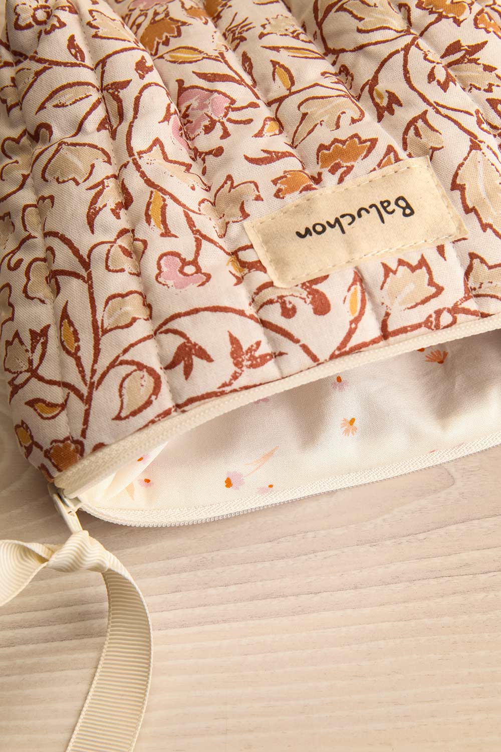 Pesanteur Ivory Floral Cosmetic Bag - 2 Options | Maison garçonne inside