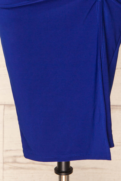 Pessac Blue Fitted Midi Dress w/ Long Sleeves | La petite garçonne bottom