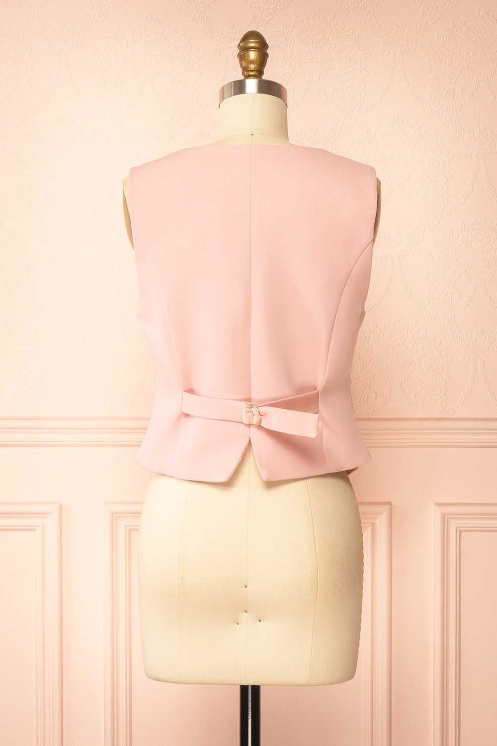 Petrolia | Gilet Rose avec Boutons Dorés