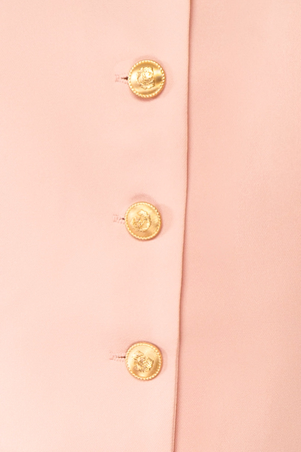 Petrolia | Gilet Rose avec Boutons Dorés