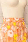 Peyroutas Pink Floral High-Waisted Shorts w/ Side Pockets | La petite garçonne side close-up