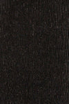 Pezenas Black Midi Dress w/ Metallic Threads | La petite garçonne fabric