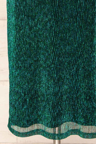 Pezenas Green Midi Dress w/ Metallic Threads | La petite garçonne bottom