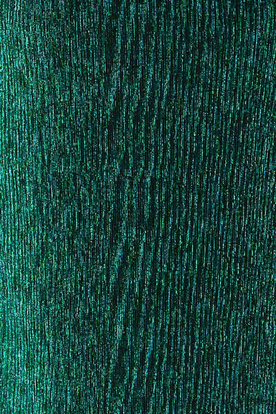 Pezenas Green Midi Dress w/ Metallic Threads | La petite garçonne fabric